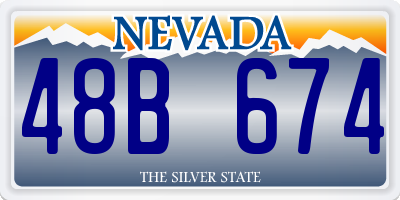 NV license plate 48B674