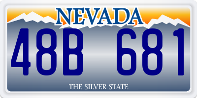 NV license plate 48B681