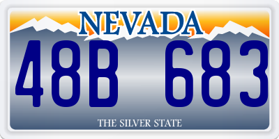 NV license plate 48B683