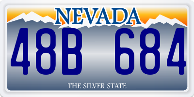 NV license plate 48B684