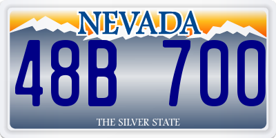 NV license plate 48B700