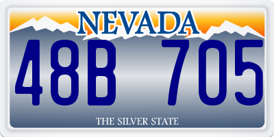 NV license plate 48B705
