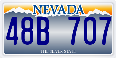 NV license plate 48B707