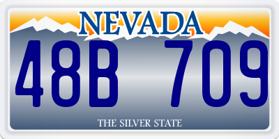 NV license plate 48B709
