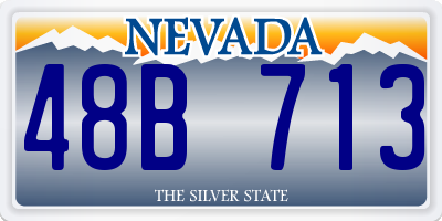 NV license plate 48B713