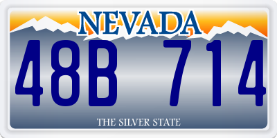 NV license plate 48B714