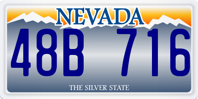 NV license plate 48B716