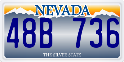 NV license plate 48B736