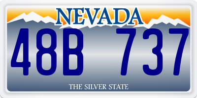 NV license plate 48B737