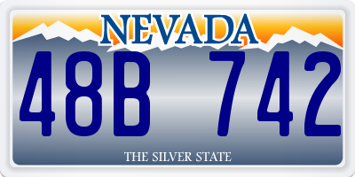 NV license plate 48B742