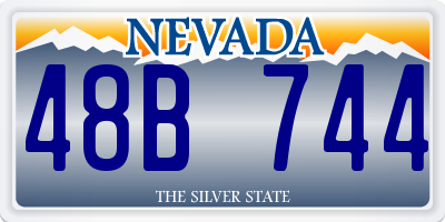 NV license plate 48B744