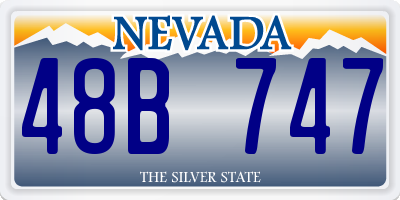 NV license plate 48B747
