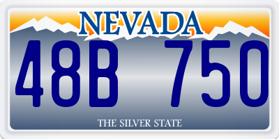 NV license plate 48B750