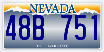 NV license plate 48B751