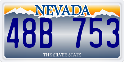 NV license plate 48B753