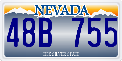 NV license plate 48B755