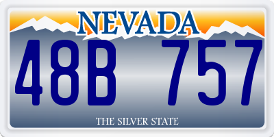 NV license plate 48B757