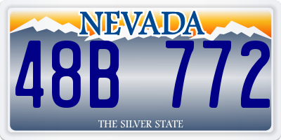 NV license plate 48B772