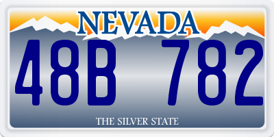 NV license plate 48B782