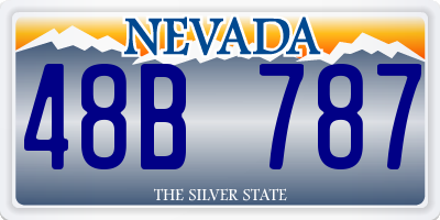 NV license plate 48B787