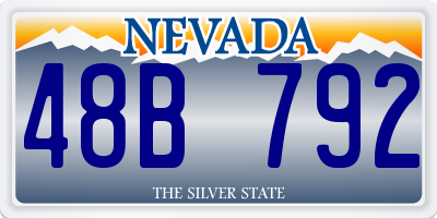 NV license plate 48B792