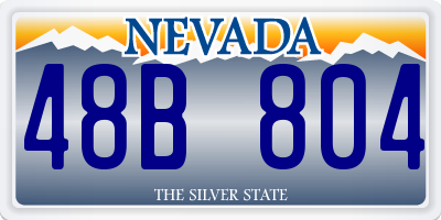NV license plate 48B804