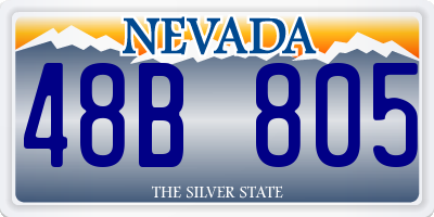 NV license plate 48B805