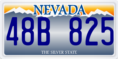 NV license plate 48B825