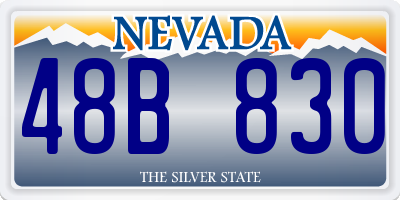 NV license plate 48B830