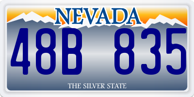 NV license plate 48B835