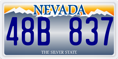 NV license plate 48B837