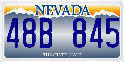 NV license plate 48B845