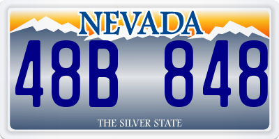 NV license plate 48B848