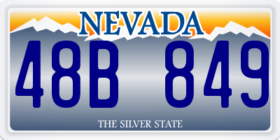 NV license plate 48B849