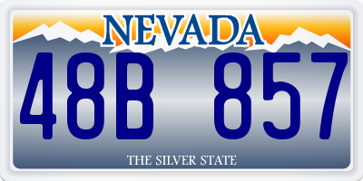 NV license plate 48B857