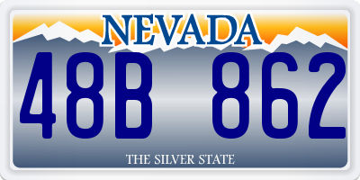 NV license plate 48B862