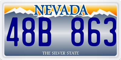 NV license plate 48B863