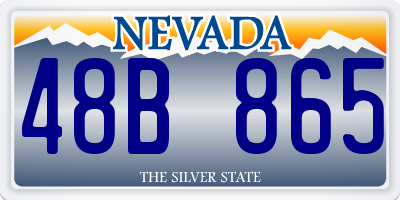 NV license plate 48B865