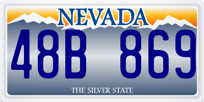 NV license plate 48B869