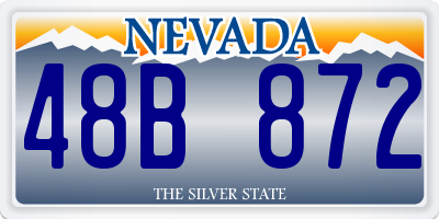 NV license plate 48B872