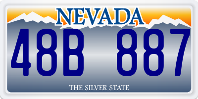 NV license plate 48B887