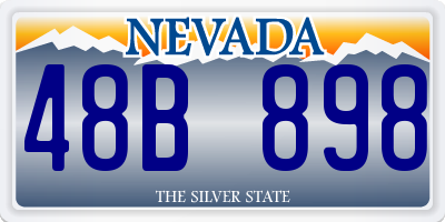 NV license plate 48B898