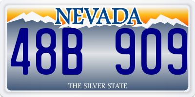 NV license plate 48B909