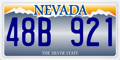 NV license plate 48B921