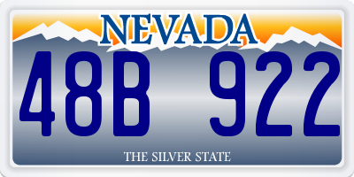 NV license plate 48B922