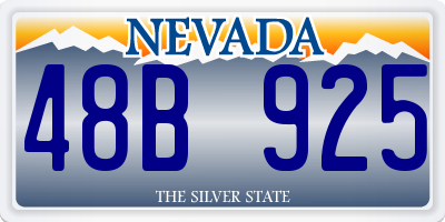 NV license plate 48B925