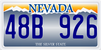 NV license plate 48B926