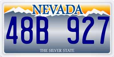 NV license plate 48B927