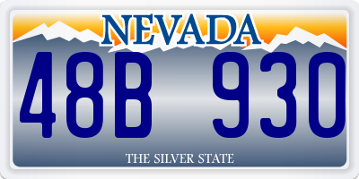 NV license plate 48B930