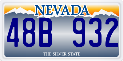 NV license plate 48B932
